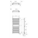 Towel dryer TERMA MARLIN 430 x 1185, white (From display items)