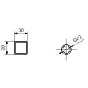 Towel dryer TERMA POLA 600 x 1118 mm, soft white (From displays)
