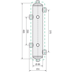 Hydraulic tank without insulation KAMEN SH1na1