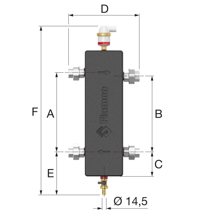 Hüdraulilise voolu eraldamise anum FLAMCO FlexBalance EcoPlus C 60 kW - 1"", 28377