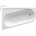 Акриловая асимметричная ванна RAVAK Chrome 1600 x 1050, левая (Из экспозиции)