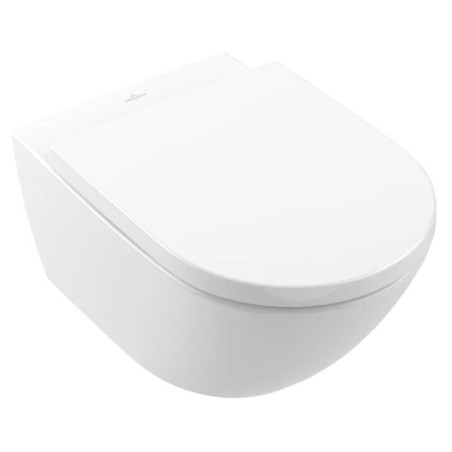 Rippuv WC-pott VILLEROY & BOCH Universo Twist loputus koos aeglaselt sulguva kaanega ja ceramic plus kattega