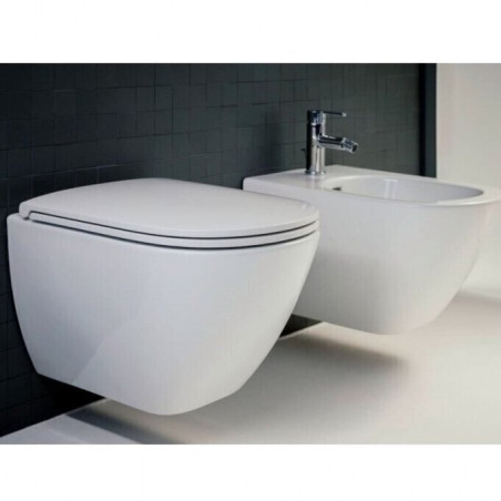 Rippuv WC-pott LAUFEN Lua Advanced Rimless, valge Slim SoftClose kaanega