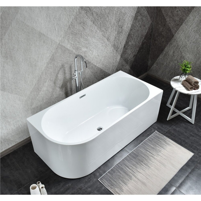 Acrylic bathtub MEPA free corner, right 160 x 75 cm, (Overflow with siphon cover feather optional)