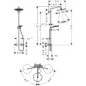 Thermostatic rain shower system HANSGROHE Crometta S 280 1jet, 26890990