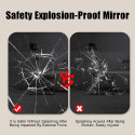 The mirror ornament is an LED shell MEPA Round 60 x 60 cm, with a black matte frame.