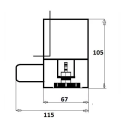 Wall gutter with adhesive tile "Dry" (Various length options)