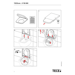 Tualetika TECE Classic aeglase langemisega