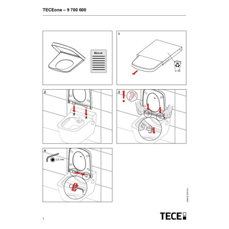 TECE Classic toilet seat with slow descent