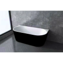 Akrüülvann MEPA Free back slim Matt-black, 170 x 80 cm, (Ülevoolu sifoni katte sulg valikuliselt)