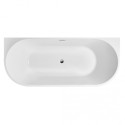 Акриловая ванна MEPA Free back slim Matt-black, 170 x 80 см, (Переполнение из сифона с крышкой для выбора)
