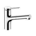 Köögisegisti väljatõmmatava voolikuga HANSGROHE Zesis M33, kroomitud, 74800000
