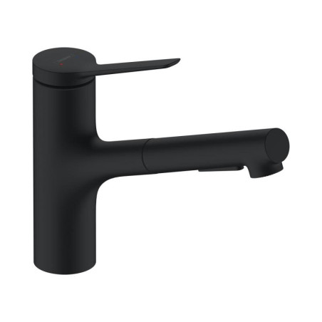 Köögisegisti väljatõmmatava voolikuga HANSGROHE Zesis M33, must-matt, 74800670