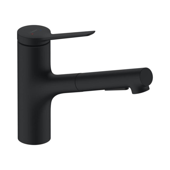 Kitchen (sink) faucet with pull-out hose HANSGROHE Zesis M33, matte black, 74800670