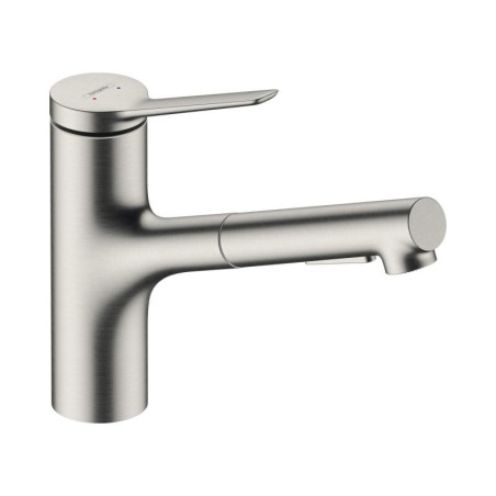 Köögisegisti väljatõmmatava voolikuga HANSGROHE Zesis M33, roostevabast terasest, 74800800