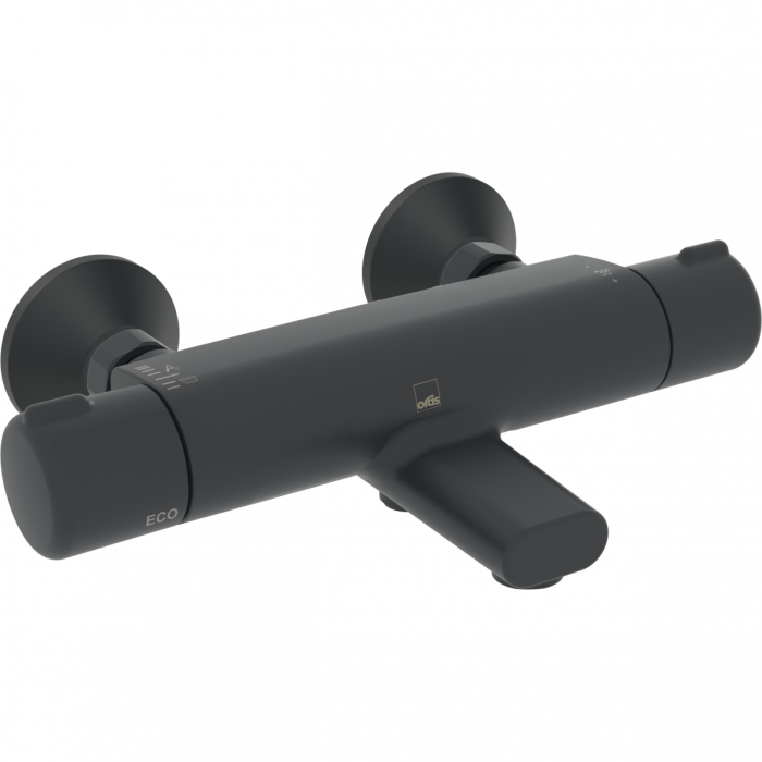 Thermostatic bath mixer ORAS Nova Eco, black-matt, 7462U-33