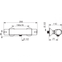 Thermostatic shower mixer ORAS Nova, chrome, 7470U