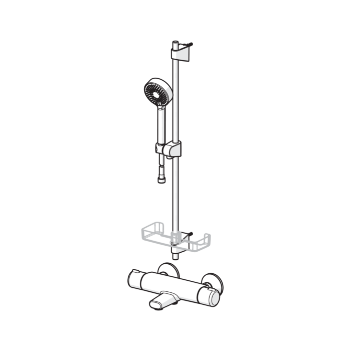 Thermostatic bath mixer with shower set ORAS Nova, chrome, 7414U