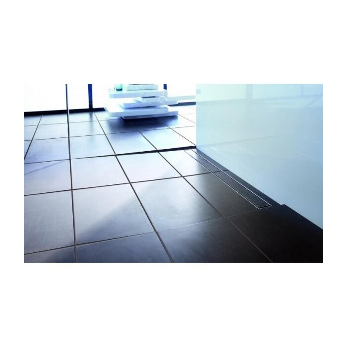 TECElinus shower channel sets with double-sided grates Tile/Steel 6 in 1, (Various length options)