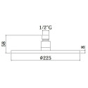 Paffoni Light concealed thermostatic shower system (ceiling mount), black-matt