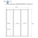 Vannitoa seina BESCO Ambition 3 Premium 130