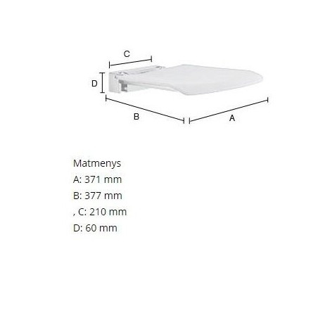 Hanging, foldable shower seat SMEDBO Living FK404