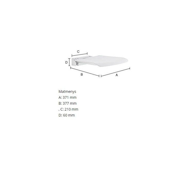 Hanging, foldable shower seat SMEDBO Living FK404