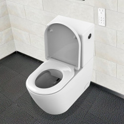 Wall-mounted toilet with bidet function MEPA Rimless with seat and lid