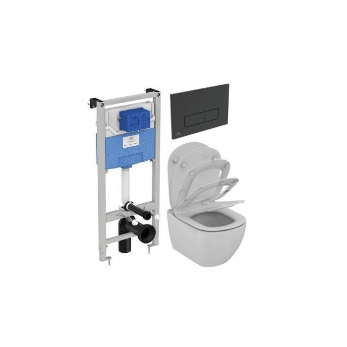 Built-in WC sets IDEAL STANDARD (6 in 1), black-matt button