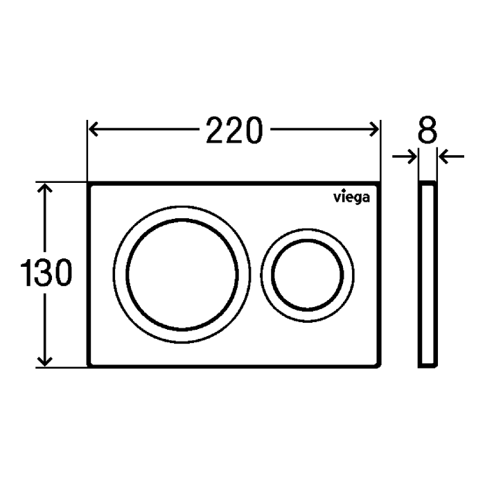 Veepuhastusplaat VIEGA Prevista Visign for Style 20, must-matt