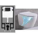 Built-in WC sets MEPA (6 in 1), 8 cm frame, Compact, black button