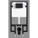 Built-in WC sets MEPA (6 in 1), 8 cm frame, Compact, black button