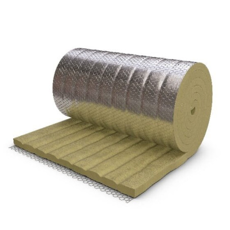 Fireproof blanket with AL foil Pro Wired Mat 660 AL1 PAROC 40 mm