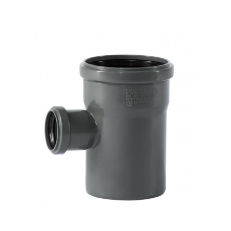 Внутренний канализационный тройник WAVIN Optima 75 x 50/90°, серый