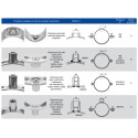 Metal holder with double thread and noise reduction insert NICZUK METALL 2 1/2"" (72-78 mm), M8-M10