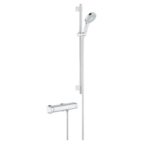 GROHE Grohtherm 2000 thermostatic mixer shower with Cosmopolitan shower set, 34482001