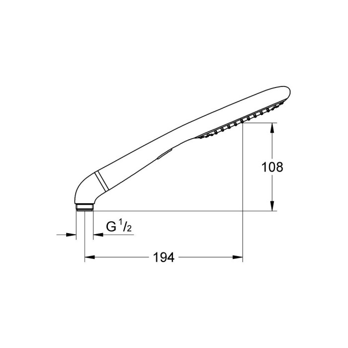 Dušipea GROHE Rainshower Eco 120, 2 funktsiooni, 27274000