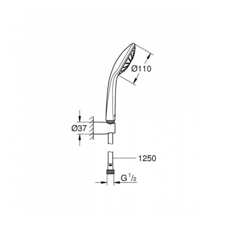 Rangiku dušikomplekt GROHE Euphoria 110 Mono, 27354000