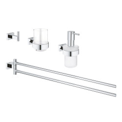 GROHE Essentials Cube Bathroom Accessory Set 4 in 1, 40847001