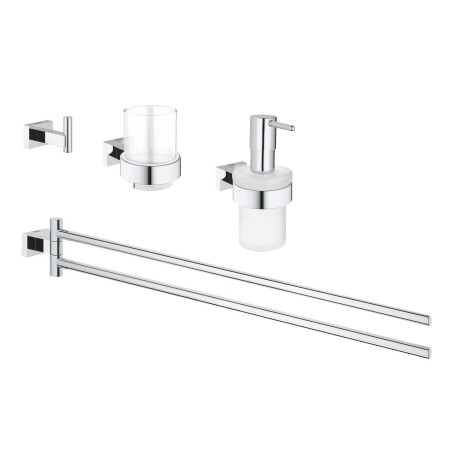 GROHE Essentials Cube vannitoe aksessuaaride komplekt 4 in 1, 40847001