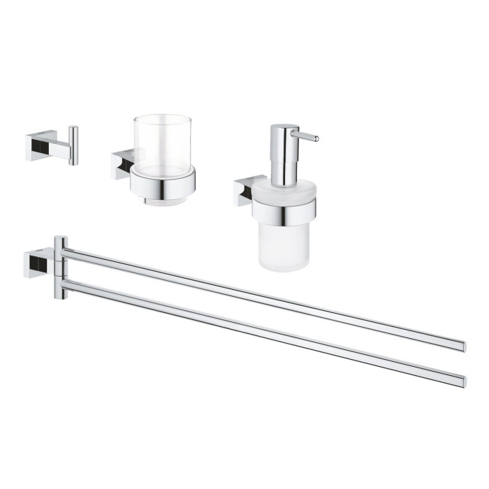 GROHE Essentials Cube vannitoe aksessuaaride komplekt 4 in 1, 40847001