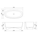 Aquastone AQS13 stone mass bathtub
