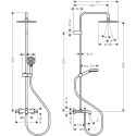 Termostaatiline vihmadušisüsteem vannile HANSGROHE Vernis Blend S 240 1jet, 26899670