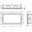 Встраиваемая ниша HANSGROHE XtraStoris Original 300 x 600 x 100, черная-матовая, 56064670
