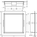 Recessed niche HANSGROHE XtraStoris Original 300 x 300 x 70, black-matt, 56093670