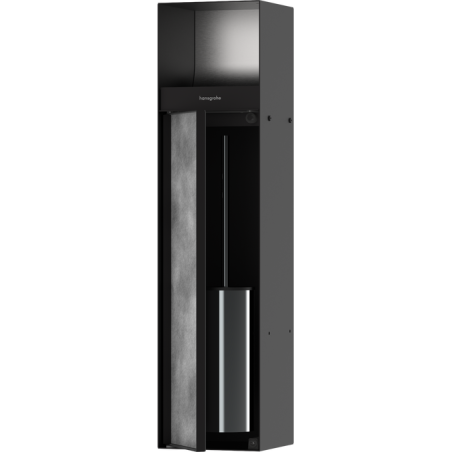 Потолочная ниша для туалетной бумаги с наклеенной плиткой HANSGROHE XtraStoris Rock, черная-матовая, 56062670