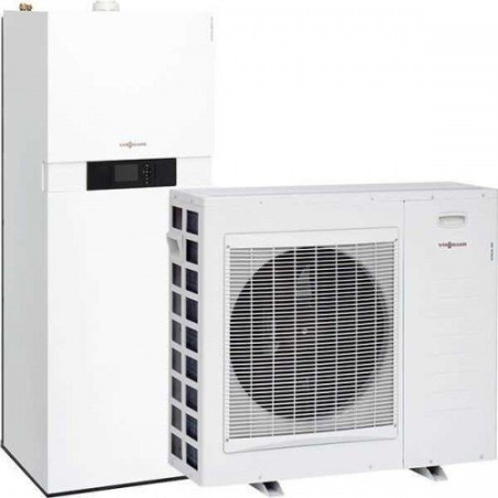 Air-water heat pump VIESSMANN Vitocal 111-S AWBT-M-E-AC 111.B08, 8.13 kW 230/400 V with integrated 210 l hot water tank.