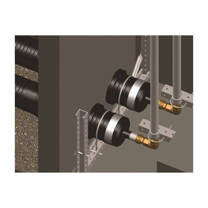 Fourfold insulated pipe UPONOR Ecoflex Quattro 2 x 32 x 2.9 - 25 x 3.5 - 20 x 2.8 / 175