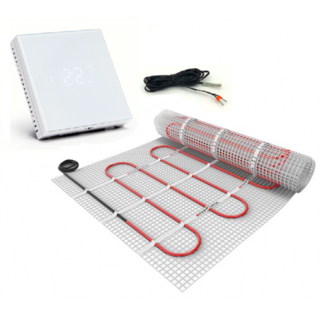 Electric heating mat 10 m (5 m2) + in-wall room thermostat