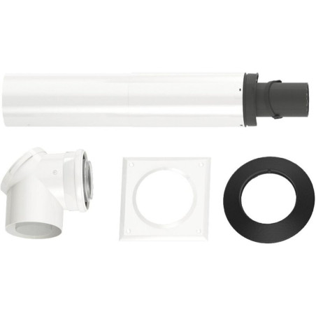 Kamino komplektid horisontaalseks ühendamiseks (seina kaudu) BOSCH C13x, Ø80/125, pikk - 335-530 mm